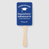 Abschluss Fan Your School Color Graduate Foto Fächer (Vorderseite)