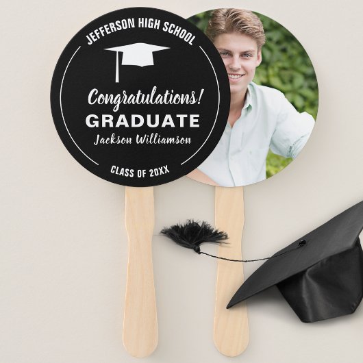 Abschluss Fan Your School Color Graduate Foto Fächer