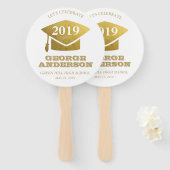 Abschluss Fans - Gold Grad Fächer (Vorne und Hinten)