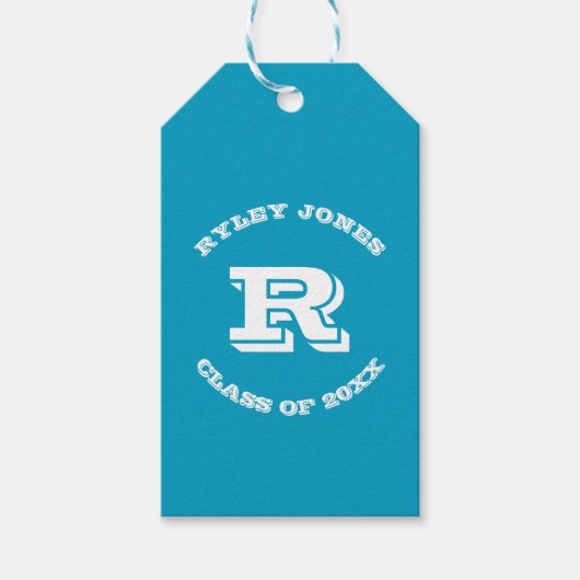 Abschluss Favoriten Benutzerdefinierte Monogramm- Geschenkanhänger (Vorderseite)