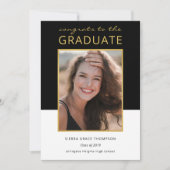 Abschluss-Feier des modernen Fotos Einladung (Vorderseite)