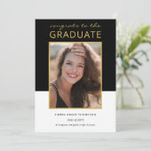 Abschluss-Feier des modernen Fotos Einladung (Stehend Vorderseite)