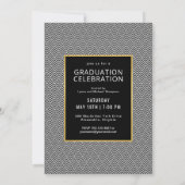 Abschluss-Feier des modernen Fotos Einladung (Rückseite)