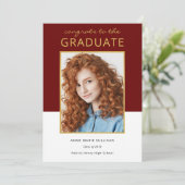 Abschluss-Feier des modernen Fotos Einladung (Stehend Vorderseite)