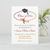 Abschluss-Feier Einladung (Stehend Vorderseite)