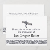 Abschluss-Feier Einladung (Vorne/Hinten)