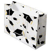 Abschluss-Feier - große Geschenk-Tasche Geschenktüte (Vorderseite Schrägansicht)