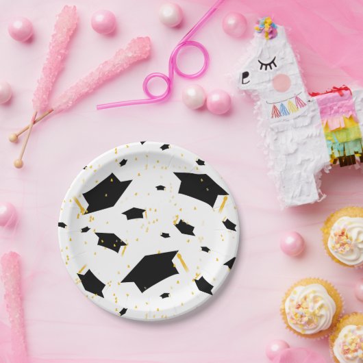 Abschluss-Feier - Papierplatte Pappteller (Party)
