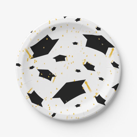 Abschluss-Feier - Papierplatte Pappteller (Vorderseite)