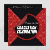 Abschluss-Feier-Party Einladung (Vorne/Hinten)