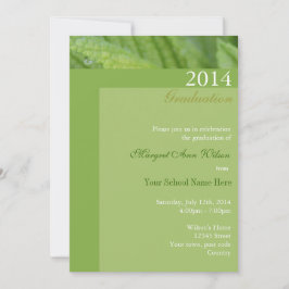 Abschluss-Feierlichkeiten auf grünem Blatt. Einladung