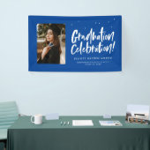 Abschluss feiern Blue Graduate Party Foto Banner (Messeveranstaltung)