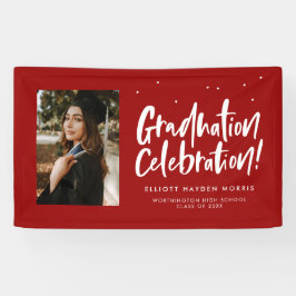 Abschluss feiern Rote begabte Absolvent Banner