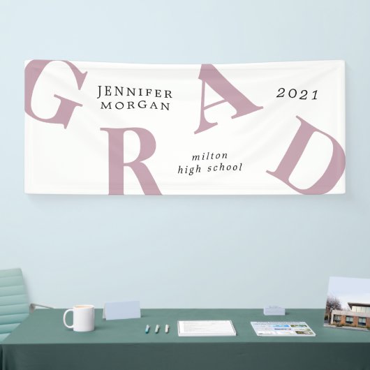 Abschluss fett gedruckte Buchstaben Schulfarben Banner (Messe)