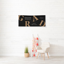 Abschluss fett gedruckte Buchstaben Schulfarben Banner