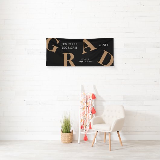 Abschluss fett gedruckte Buchstaben Schulfarben Banner (Insitu)