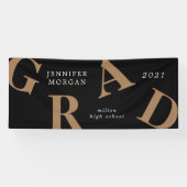 Abschluss fett gedruckte Buchstaben Schulfarben Banner (Horizontal)