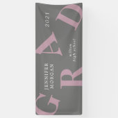 Abschluss fett gedruckte Buchstaben Schulfarben Banner (Vertikal)