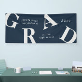 Abschluss fett gedruckte Buchstaben Schulfarben Banner (Messe)