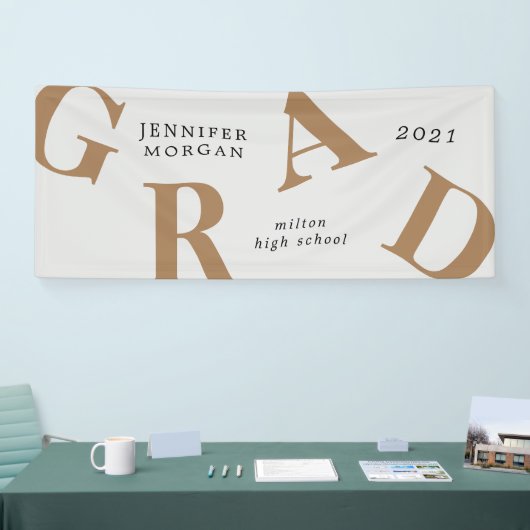 Abschluss fett gedruckte Buchstaben Schulfarben Banner (Messe)