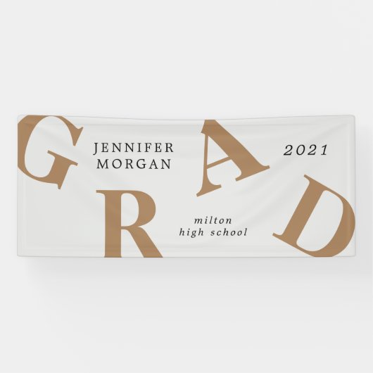 Abschluss fett gedruckte Buchstaben Schulfarben Banner (Horizontal)