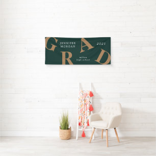 Abschluss fett gedruckte Buchstaben Schulfarben Na Banner