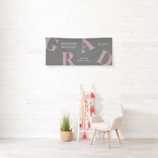 Abschluss fett gedruckte Buchstaben Schulfarben Na Banner