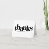 Abschluss fett schwarzweiß moderne Typografie Dankeskarte (Vorderseite)