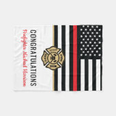 Abschluss Feuerwehr Feuerwehr Feuerwehrmann Fleecedecke (Vorderseite (Horizontal))