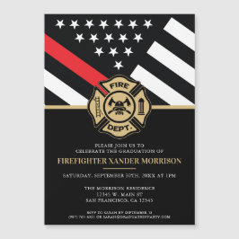 Abschluss Feuerwehr Feuerwehr Feuerwehrmann Magneteinladung