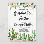 Abschluss Fiesta Cactus Einladung (Vorne/Hinten)