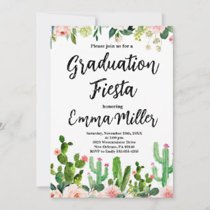Abschluss Fiesta Cactus Einladung