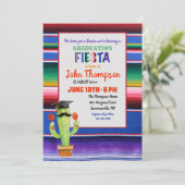 Abschluss Fiesta mit Cap-Einladung Einladung (Stehend Vorderseite)