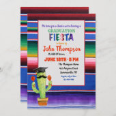 Abschluss Fiesta mit Cap-Einladung Einladung (Vorne/Hinten)