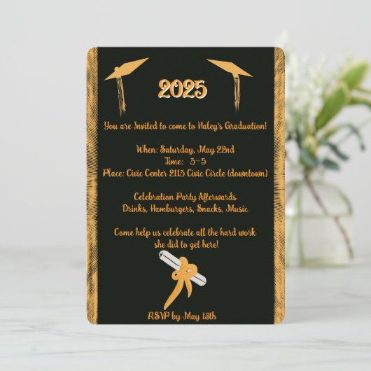 Abschluss-Flachbildschirm Ankündigung (Stehend Vorderseite)