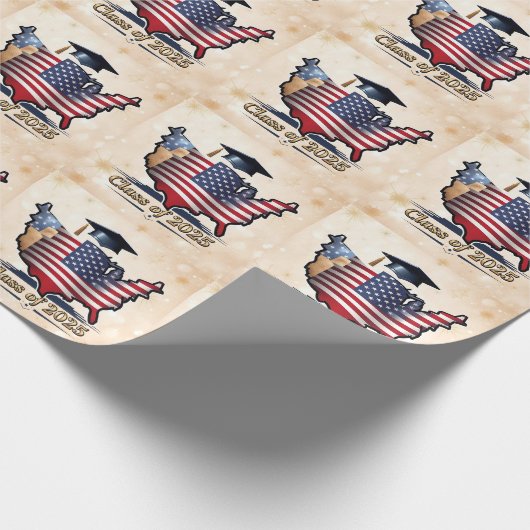 "Abschluss Flag Design 2025" Geschenkpapier (Ecke)