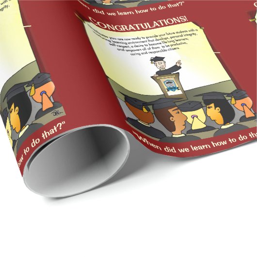 Abschluss Flat Card Geschenkpapier (Rolleneckpunkt)