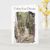 Abschluss - Folge deinen Träumen Karte (Gelbe Blume)