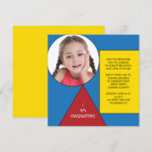 Abschluss Formen Preschool/Kindergarten Einladung (Vorne/Hinten)