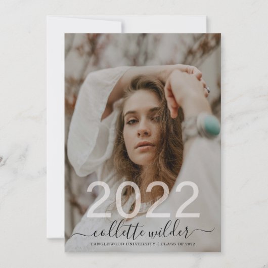 Abschluss Foto 2022 Party Einladung (Vorderseite)