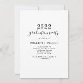 Abschluss Foto 2022 Party Einladung (Rückseite)