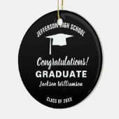 Abschluss Foto 20XX Grad Cap - benutzerdefinierte Keramik Ornament (Links)