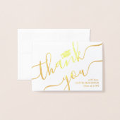 Abschluss Foto & Adresse Moderne Vielen Dank Folienkarte (Vorderseite mit Umschlag)