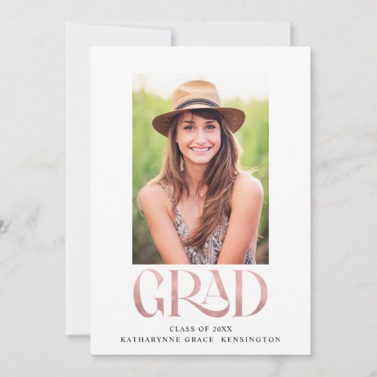 Abschluss Foto Ankündigung (Vorderseite)