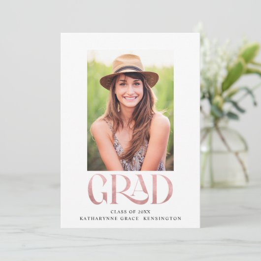 Abschluss Foto Ankündigung (Stehend Vorderseite)