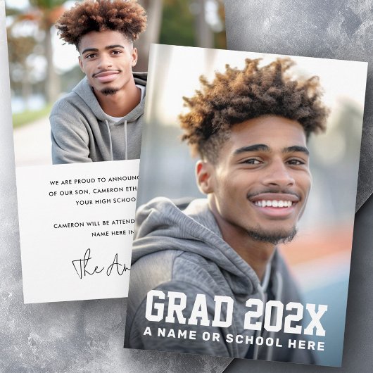 Abschluss Foto Ankündigung