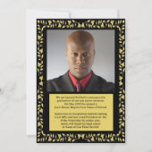 Abschluss Foto Ankündigung Black and Gold Ivy (Rückseite)