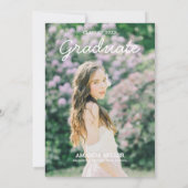 Abschluss Foto Ankündigung Einladung (Rückseite)