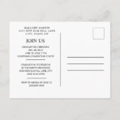 Abschluss Foto Ankündigung Einladung blau (Rückseite)