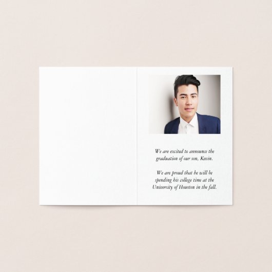 Abschluss-Foto-Ankündigung Foil-Karte Folienkarte (Innenseite)